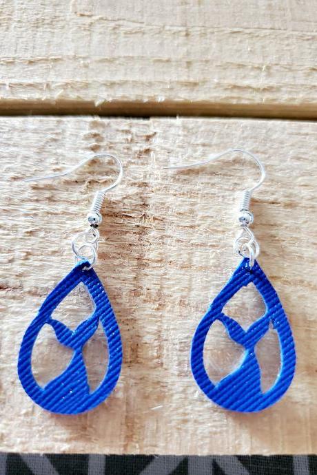 Leather Mermaid Earrings, Mermaid Tail Cutout, Dainty Earrings, Mermaid Jewelry, Handmade Earrings, Dangle Leather, Handcrafted Jewelry