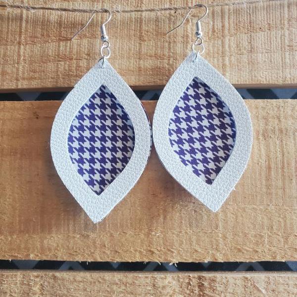 Purple White Houndstooth L..